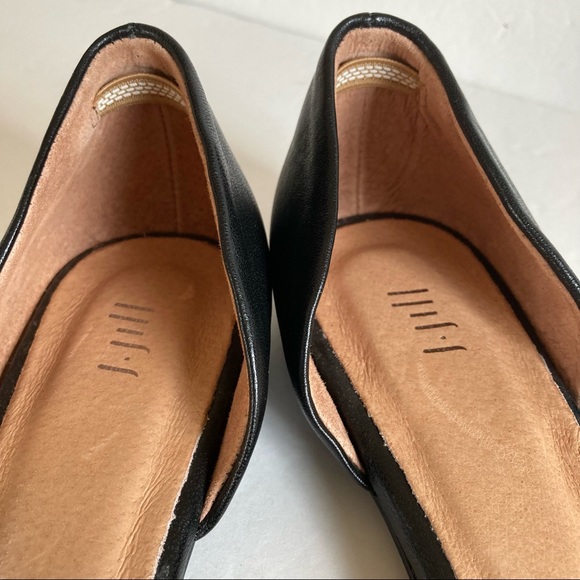 NEW NWOT J. Jill D'Orsay Flats Women 9 Pointed Toe Black Leather Business Casual - Picture 11 of 16